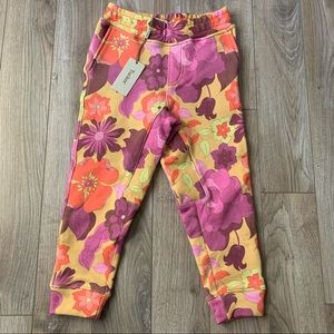 NEW Tucker retro floral girls jogger pants size 5